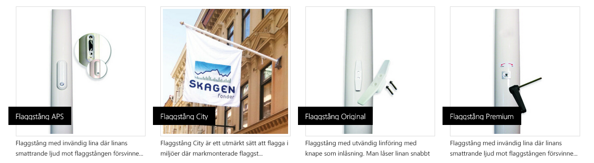 Flaggstänger 6 till 12 meter